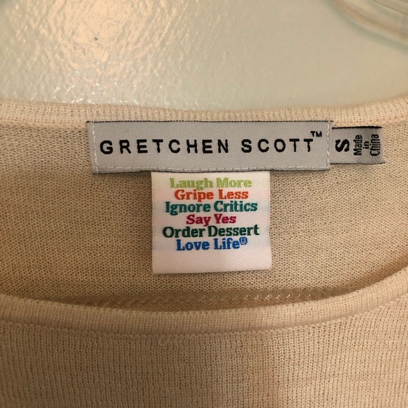 Gretchen Scott Sweater Lightweight Buttons Pocket Small - Picture 3 of 6